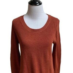 Natural Reflections Women's M Medium Knit Sweater Burned Orange Lightweight(2)